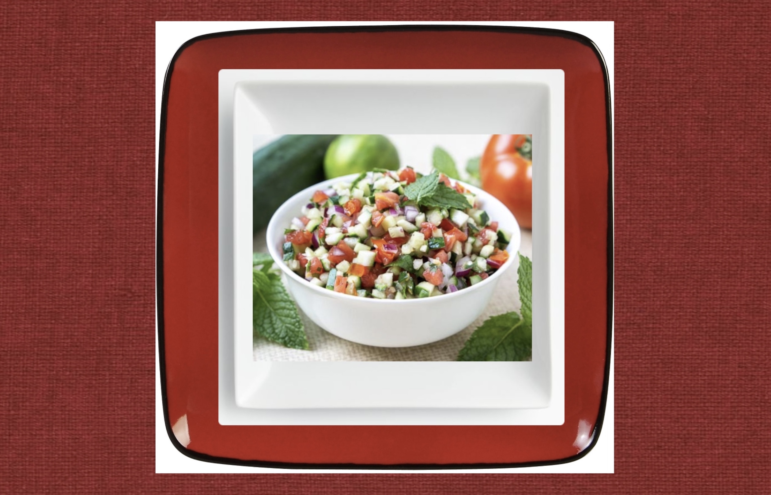Order 9. Salad Shirazi food online from Molana Restaurants store, Watertown on bringmethat.com