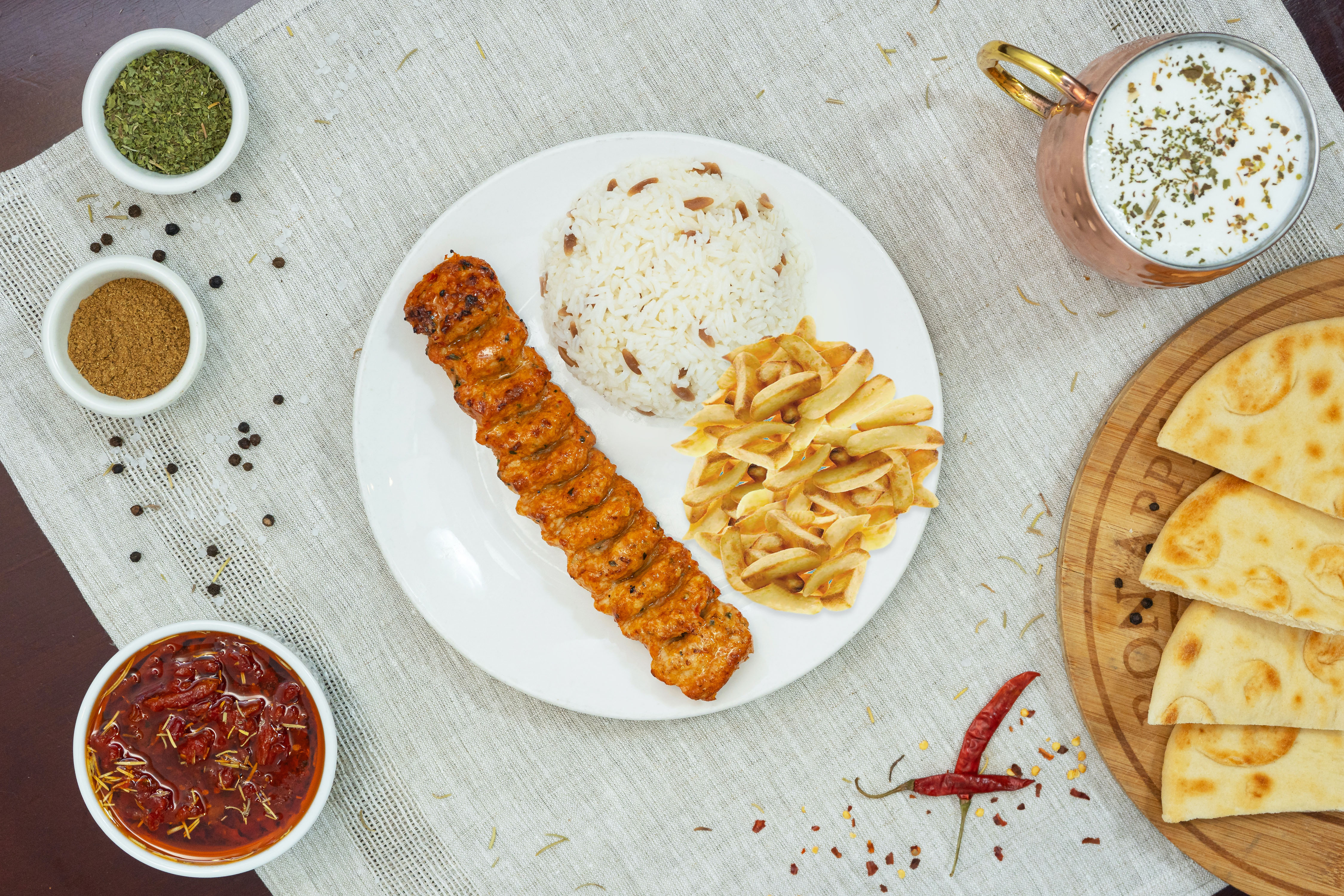 Order Kids Chicken Adana Kebab food online from Istanbul Grill California store, Fountain Valley on bringmethat.com