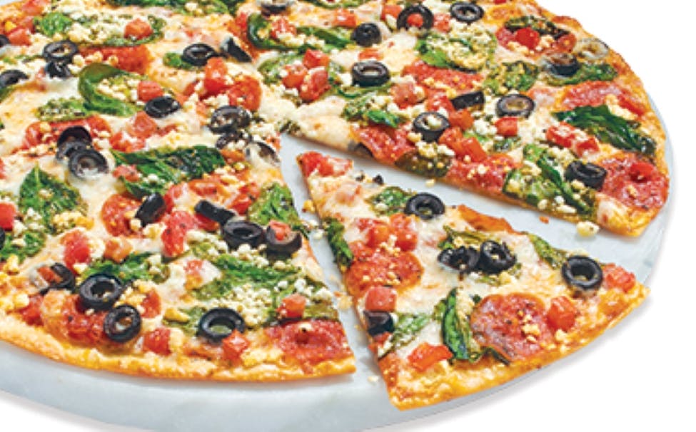 Order Greek Pepperoni Pizza - Medium 12" food online from Papa Murphy's store, Layton on bringmethat.com