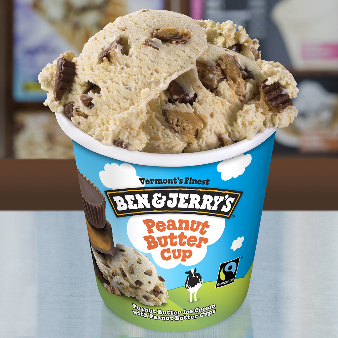 Order Peanut Butter Cup Pre-Packaged Pint food online from Ben & Jerry's store, Manchester on bringmethat.com
