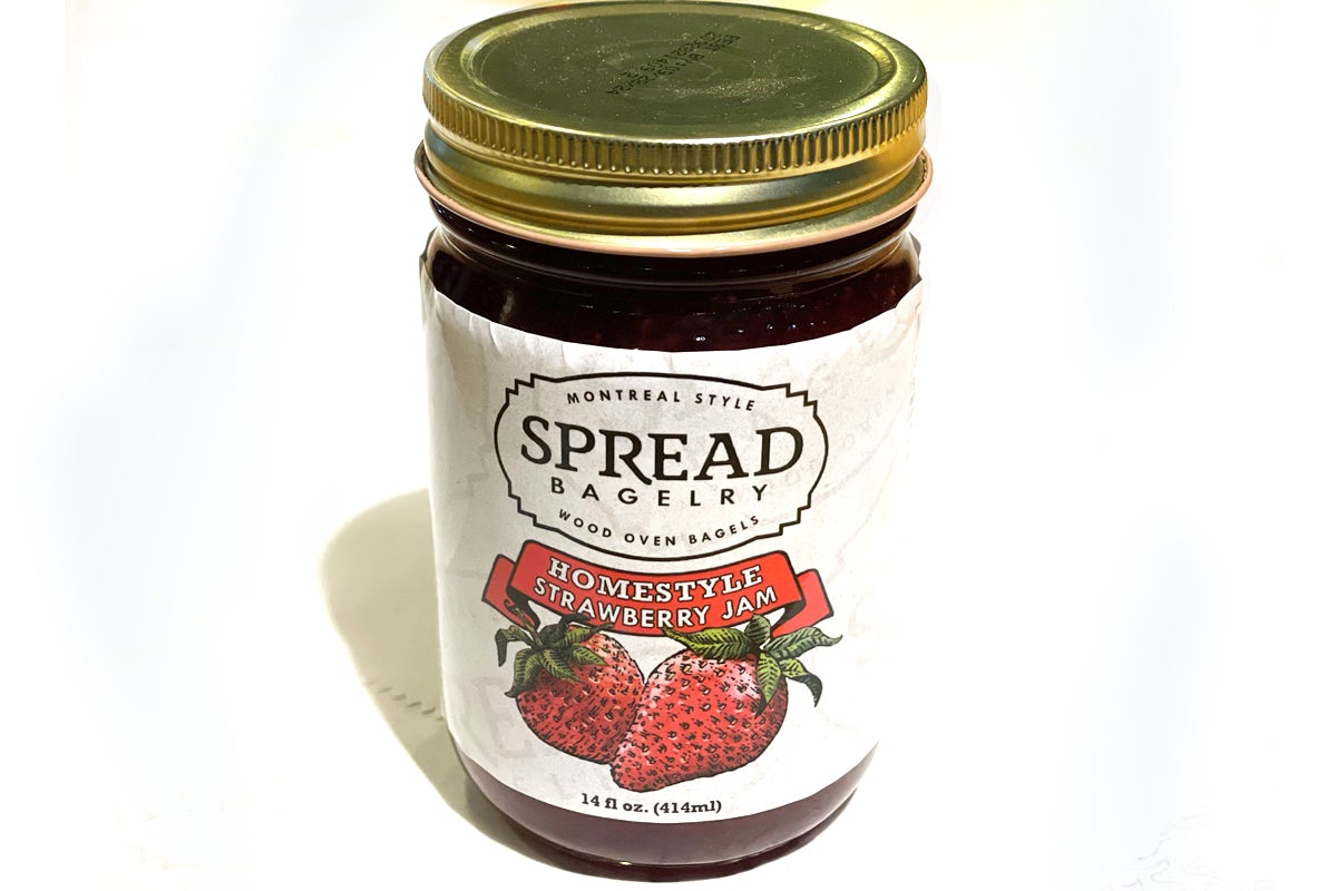 Order Jar Spread Strawberry Jam food online from Spread Bagelry store, Wayne on bringmethat.com