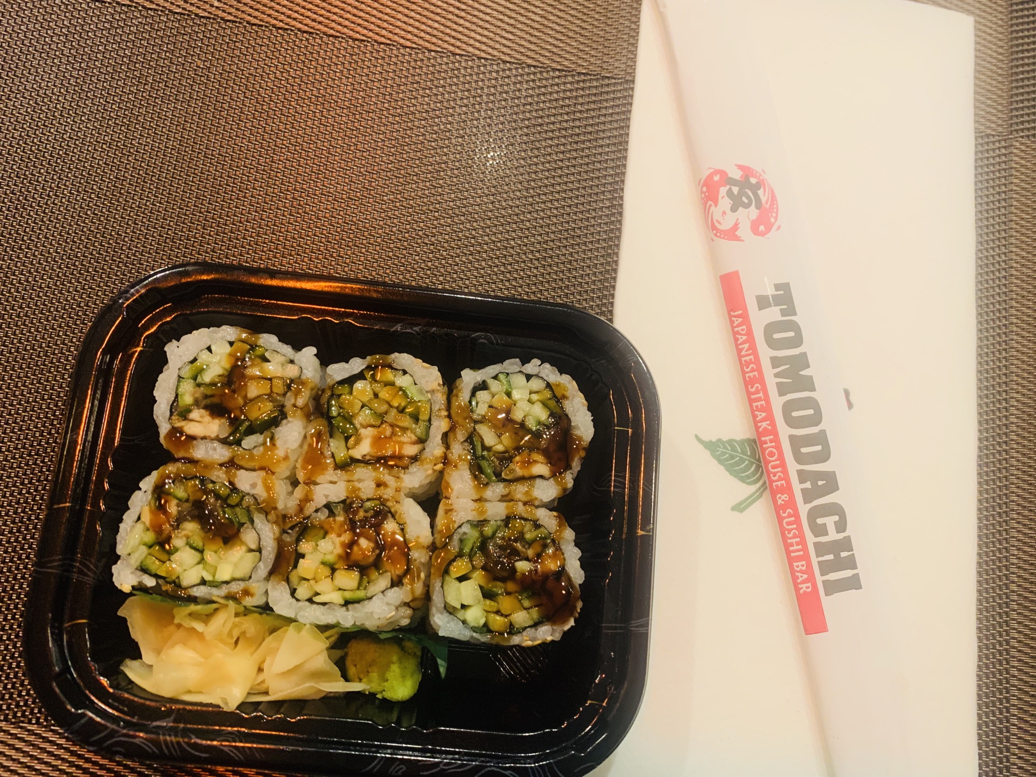 Order 4. Eel Cucumber Roll food online from Tomodachi Japanese Steakhouse & Sushi Bar store, Royersford on bringmethat.com