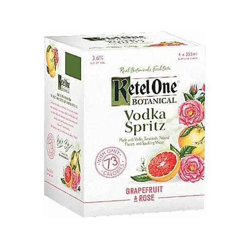 Order Ketel One Spritz Grapefruit and Rose (4PKC 12 OZ) 130946 food online from BevMo! store, Colma on bringmethat.com