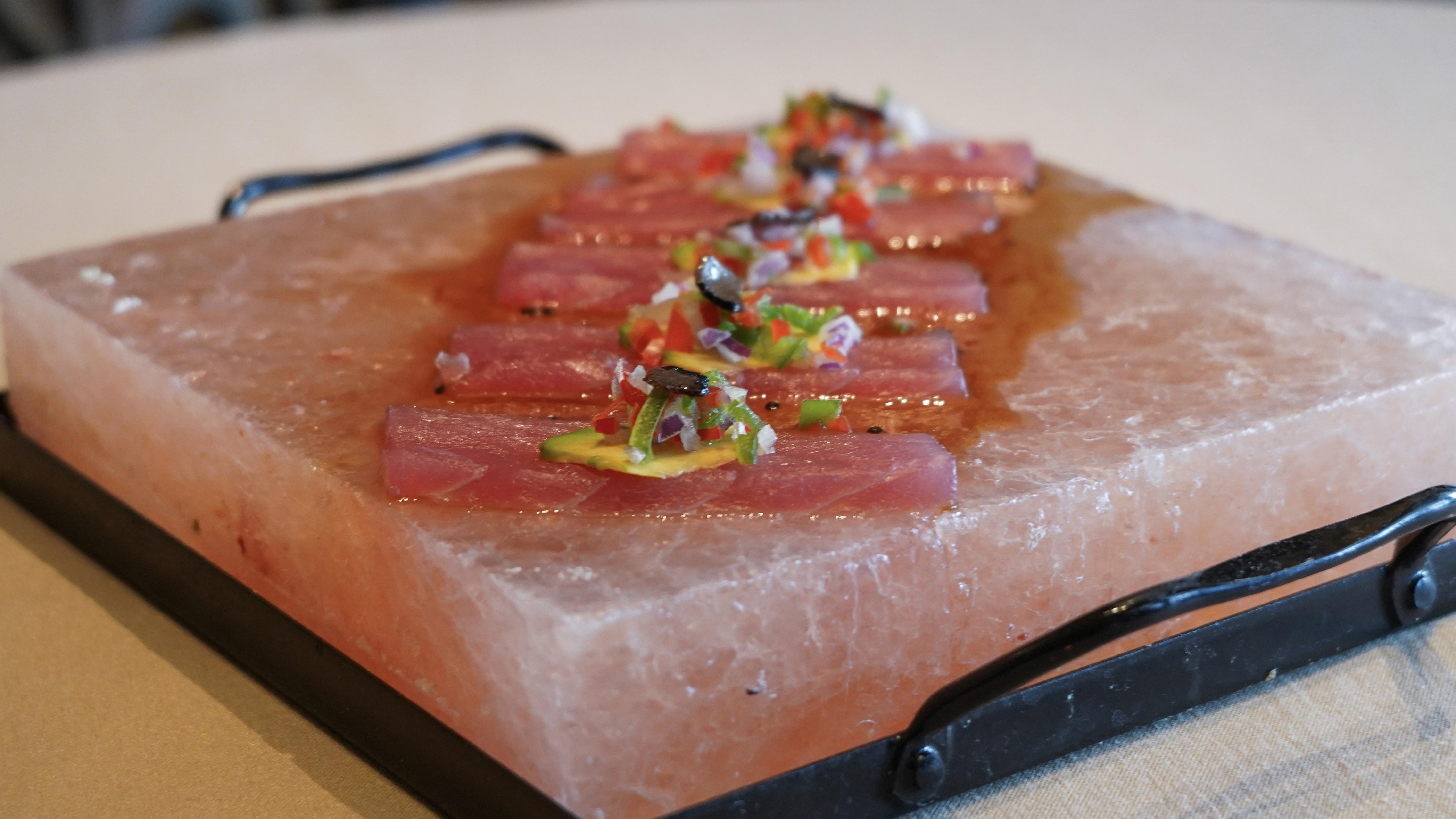 Order Sea Salt Tuna (5pcs) food online from MoCA Asian Bistro - Queens store, Forest Hills on bringmethat.com