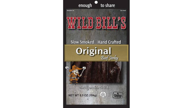 Order Wild Bill'S Hickory Smoked Beef Jerky food online from Trumbull Mobil store, Trumbull on bringmethat.com
