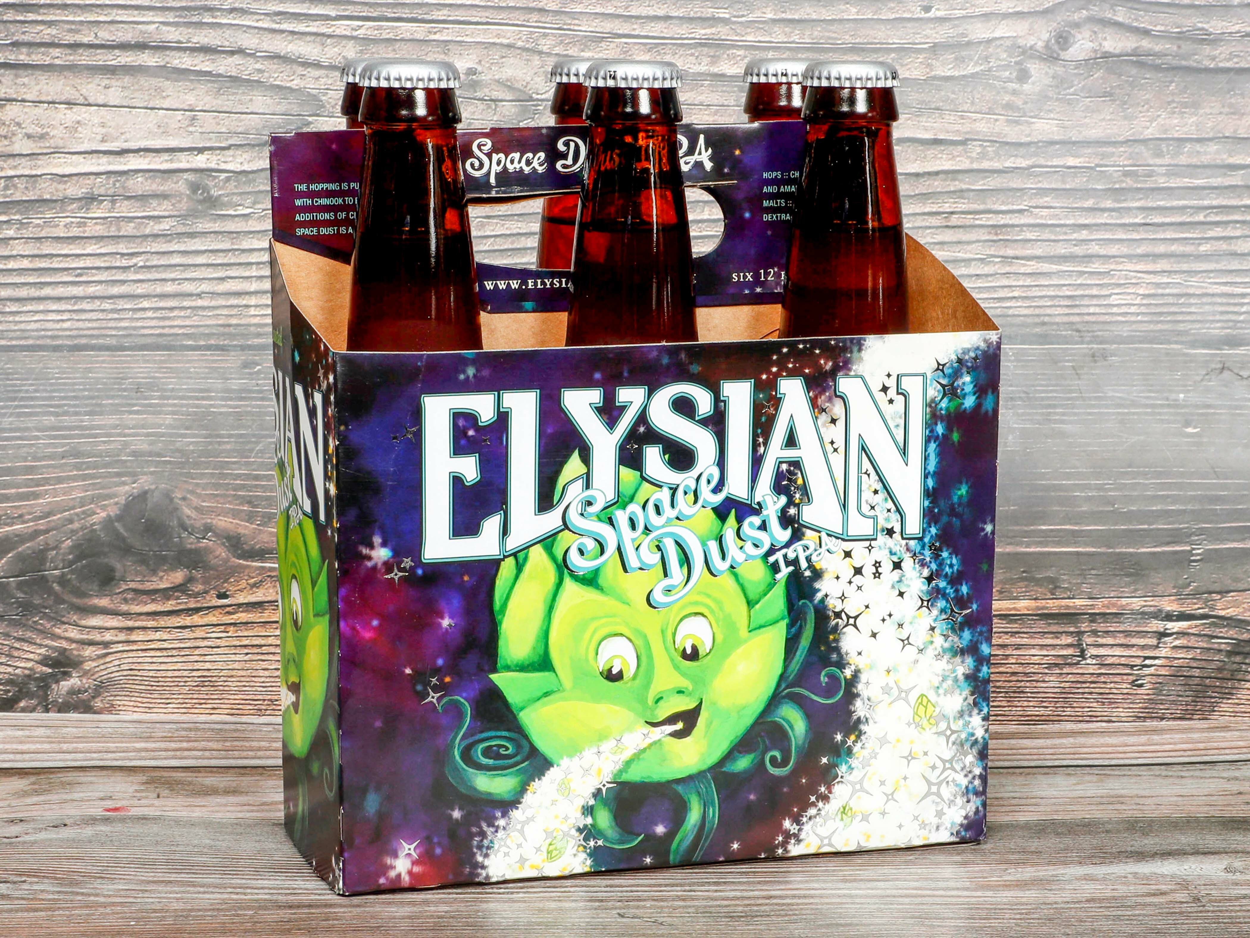 Order 6 Pack of Bottled Elysian Space Dust IPA food online from Brothers Royal Crown Minimart store, Atwater on bringmethat.com