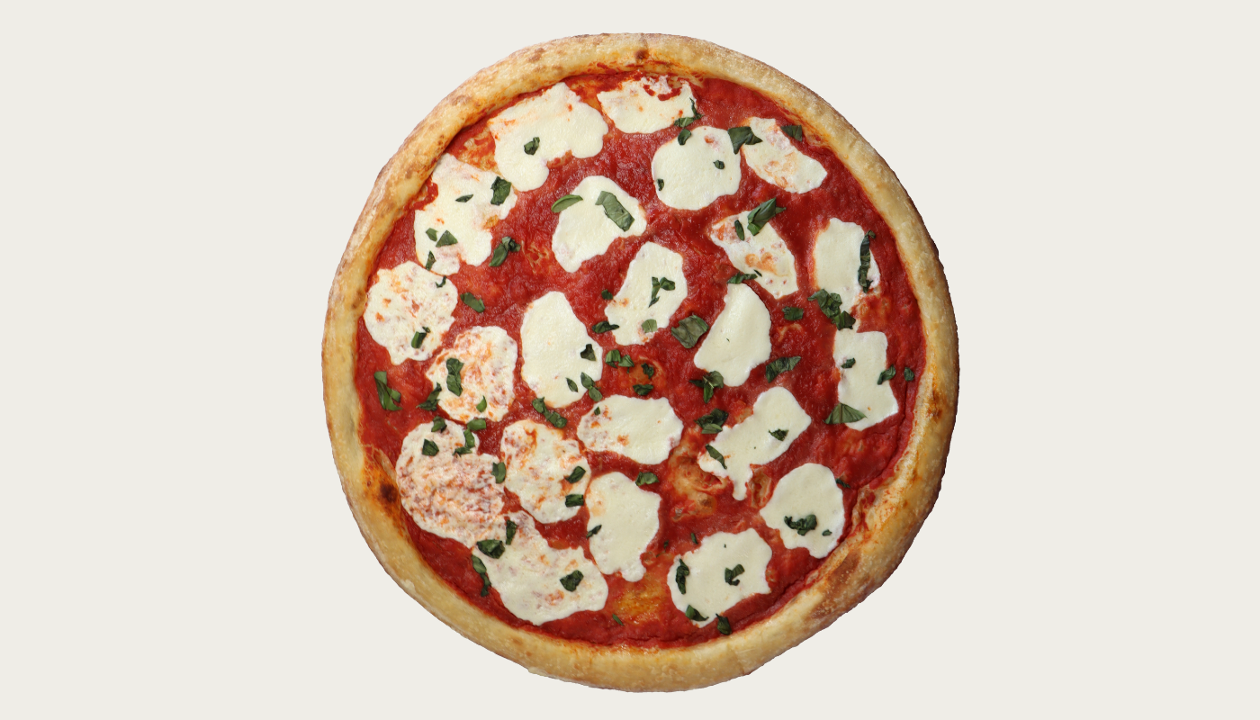 Order Thick Crust Margherita Pizza (12") food online from Pizzeria Bravo store, San Francisco on bringmethat.com
