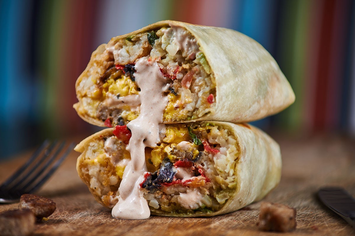 Order Savory Sausage Burrito food online from Spitfire Tacos store, San Diego on bringmethat.com
