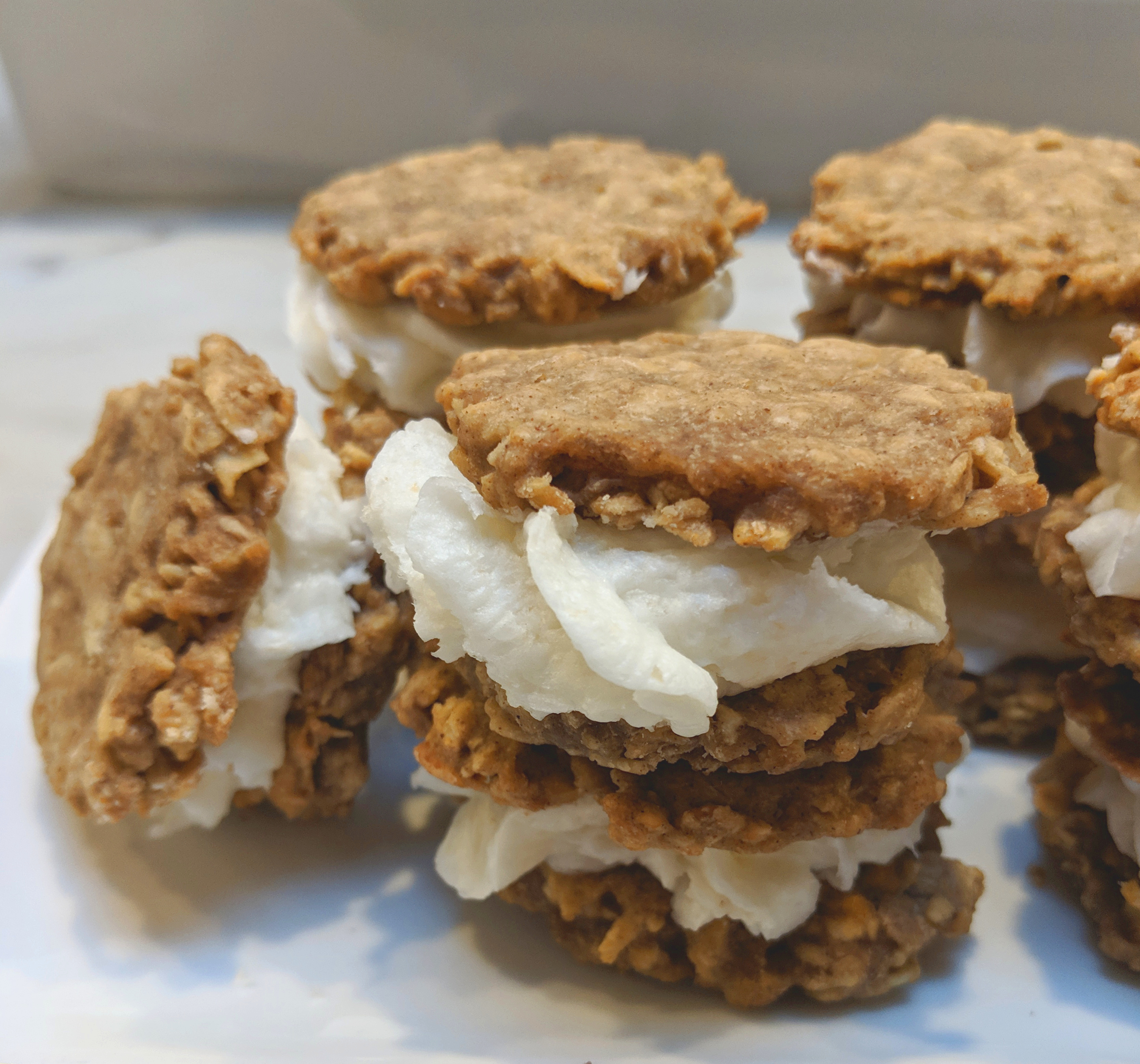 Order Coconut Oatmeal Yoyo Cookie food online from Nuflours store, Seattle on bringmethat.com