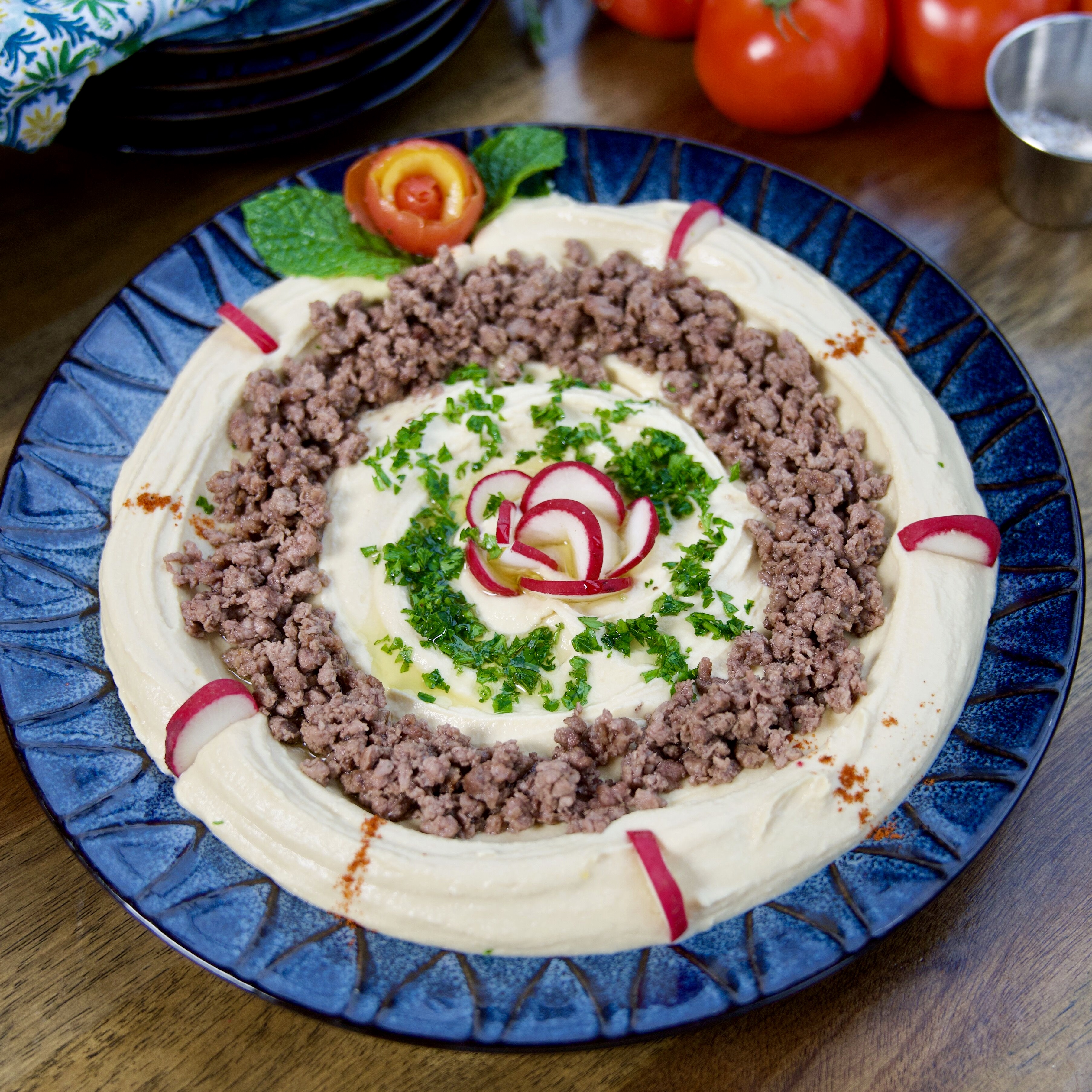 Order Hummus with Meat food online from Heights Meat Market & Grill store, Dearborn Heights on bringmethat.com