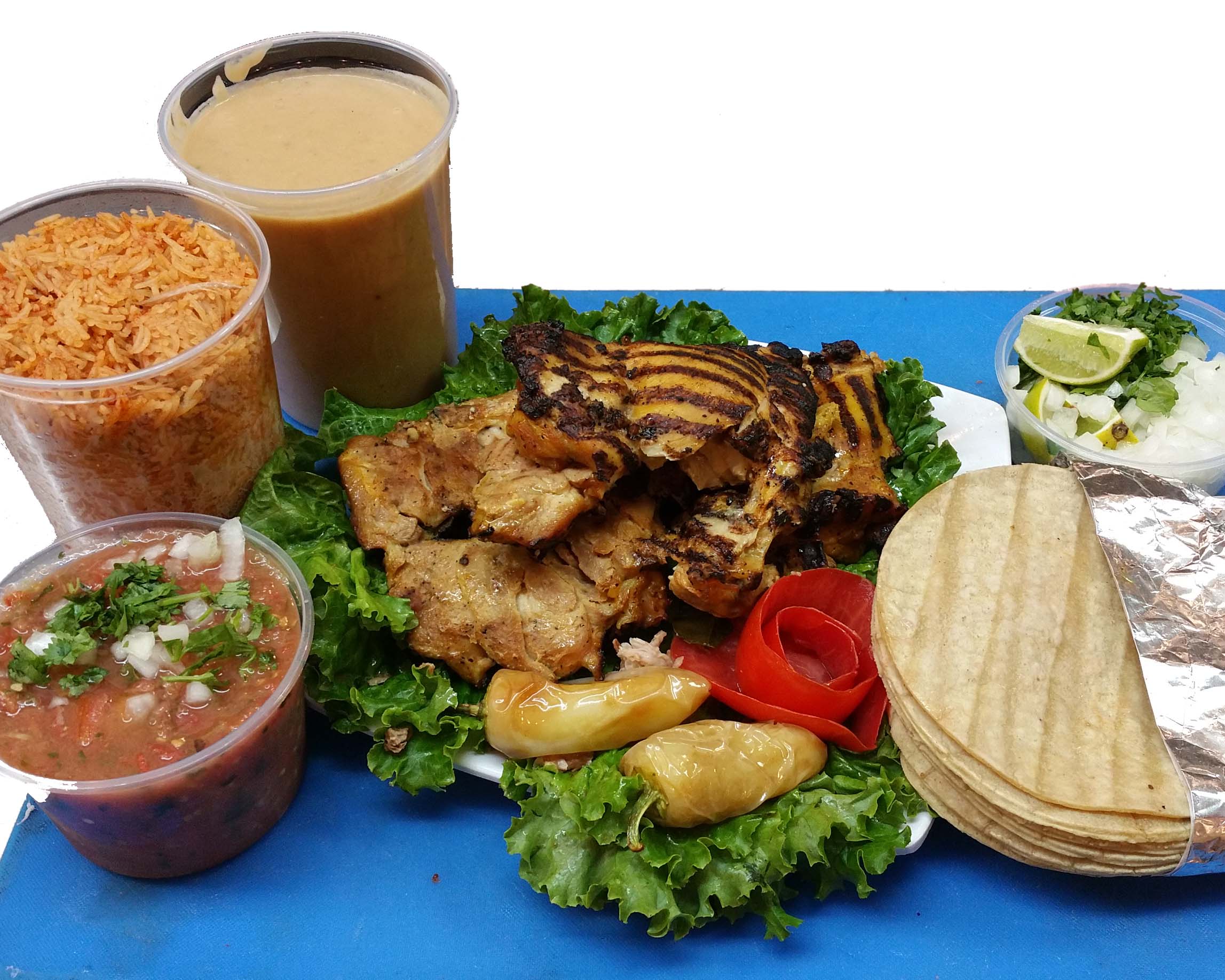 Order 3 lb. Pollo Asado Family Deal #2 ( D ) food online from Carnival Grill store, Chula Vista on bringmethat.com