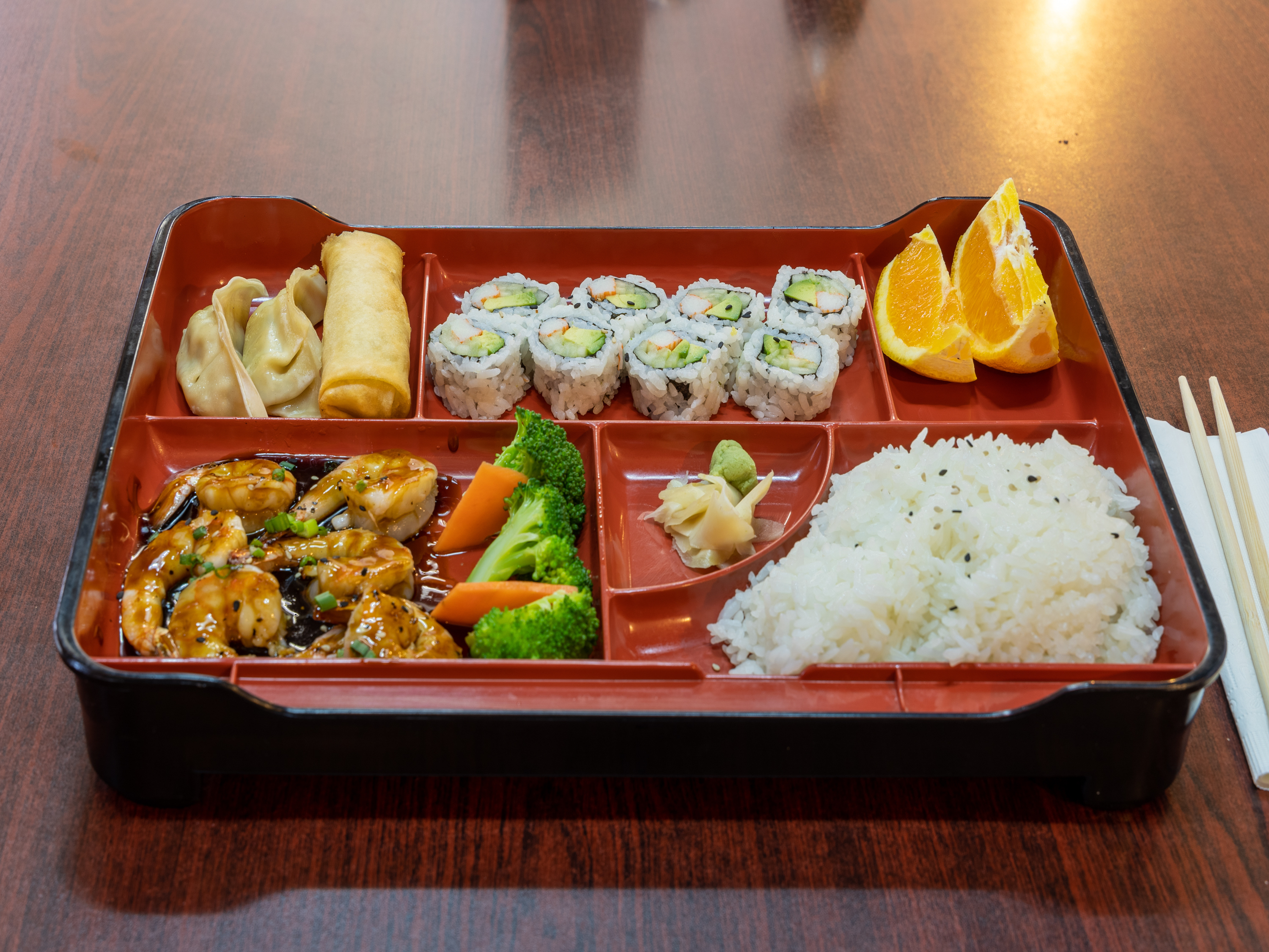 Order B4. Shrimp Teriyaki Bento Box food online from Sushi Koi store, Houston on bringmethat.com