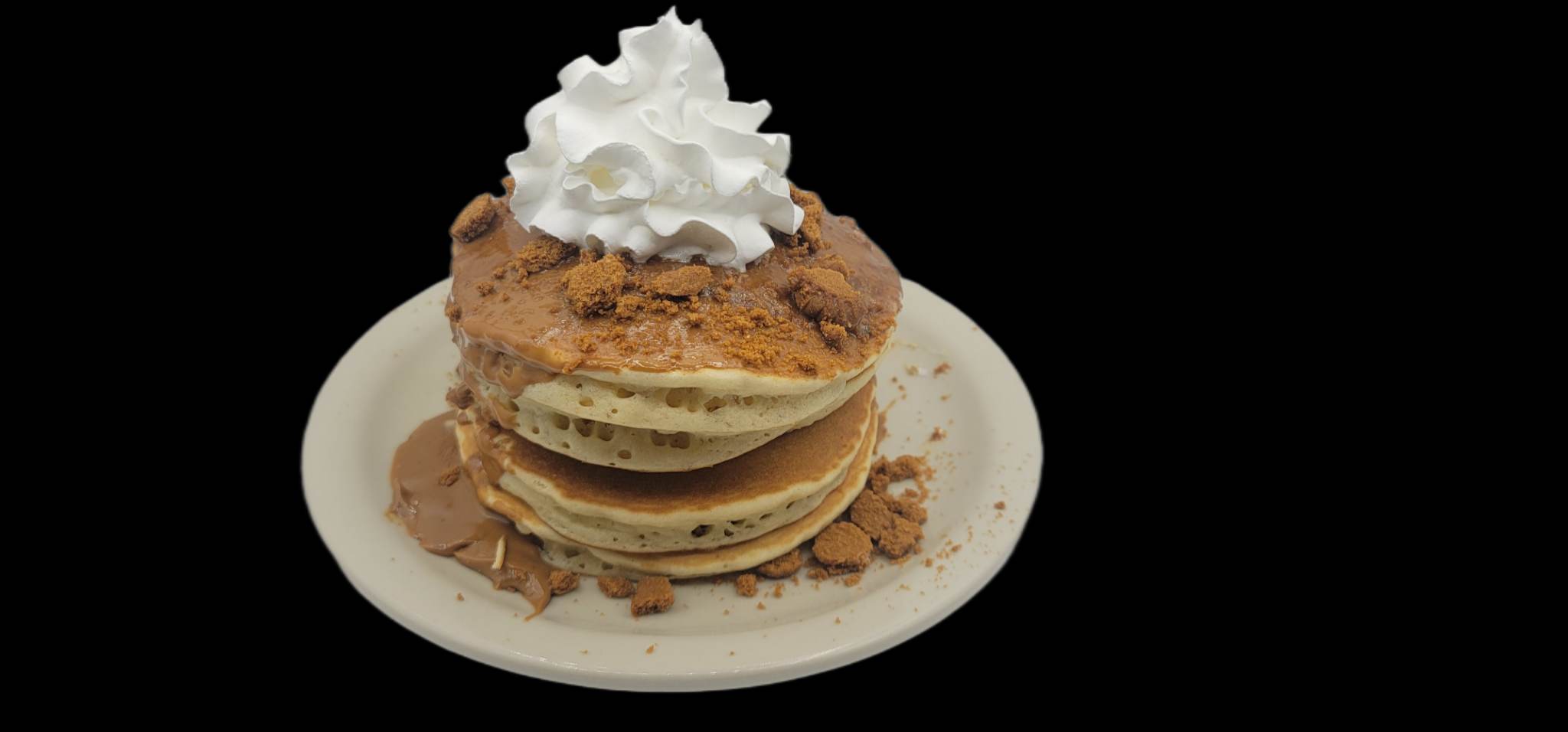 Order Lotus Biscoff Pancakes - Full (5 Pancakes) food online from WePancakes store, Midwest City on bringmethat.com