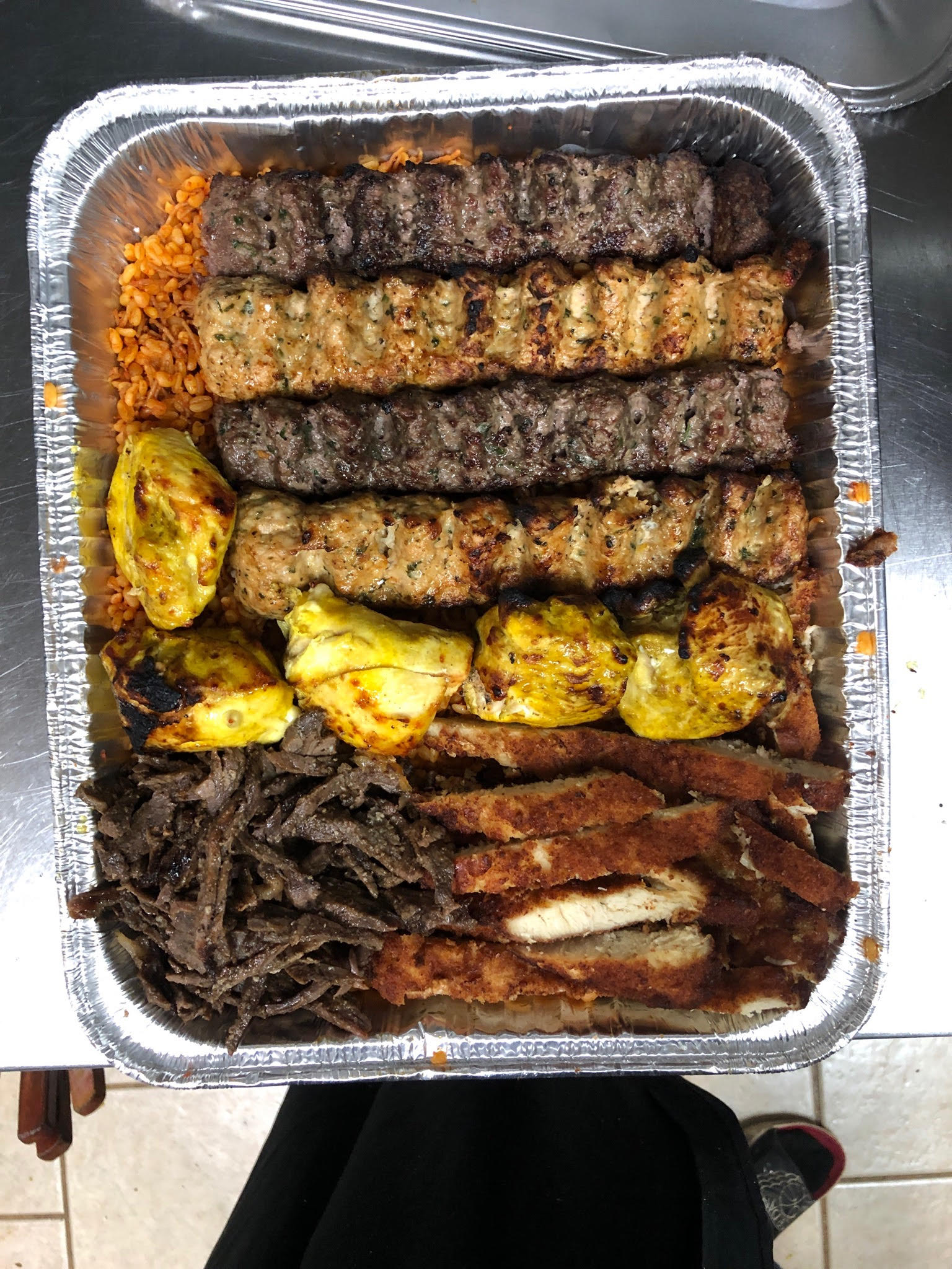 Order Grilled Combo for 2  food online from Princess Mediterranean Grill store, Commerce Charter Township on bringmethat.com
