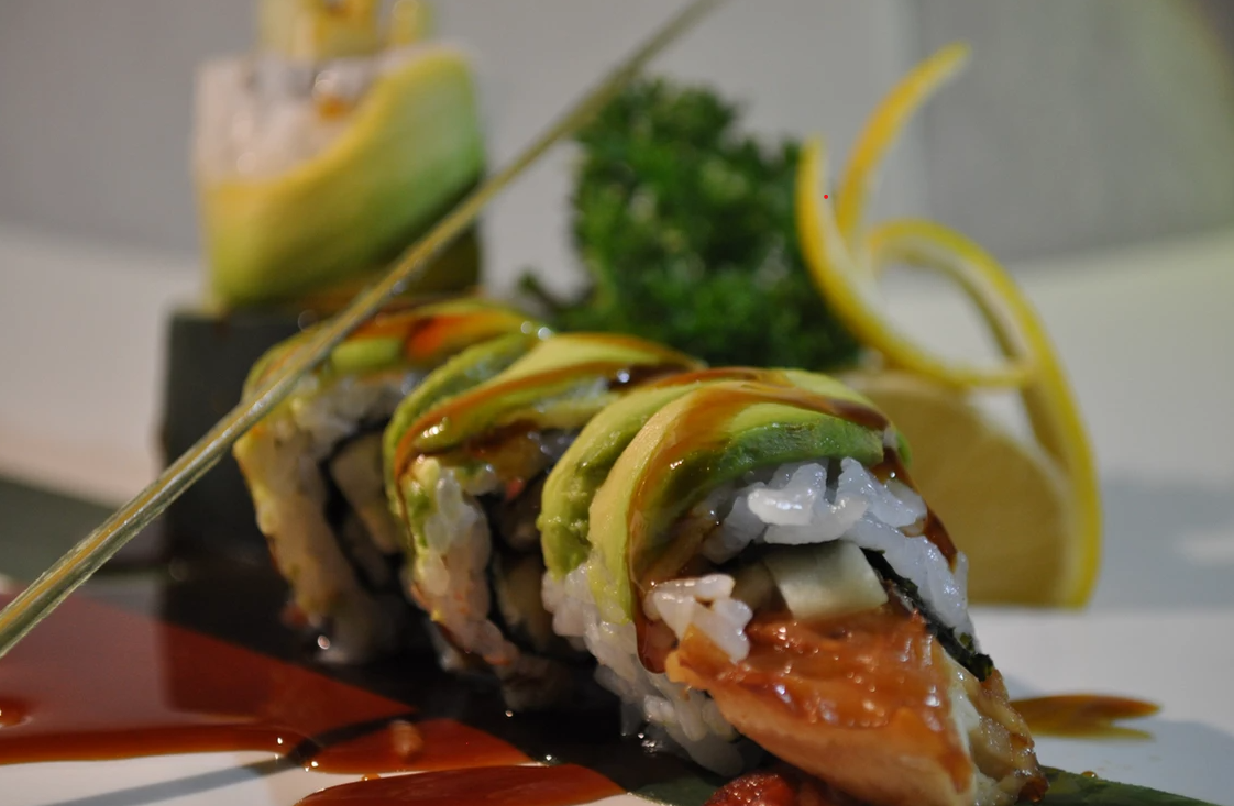 Order Caterpillar Roll food online from Dake Sushi store, Simi Valley on bringmethat.com