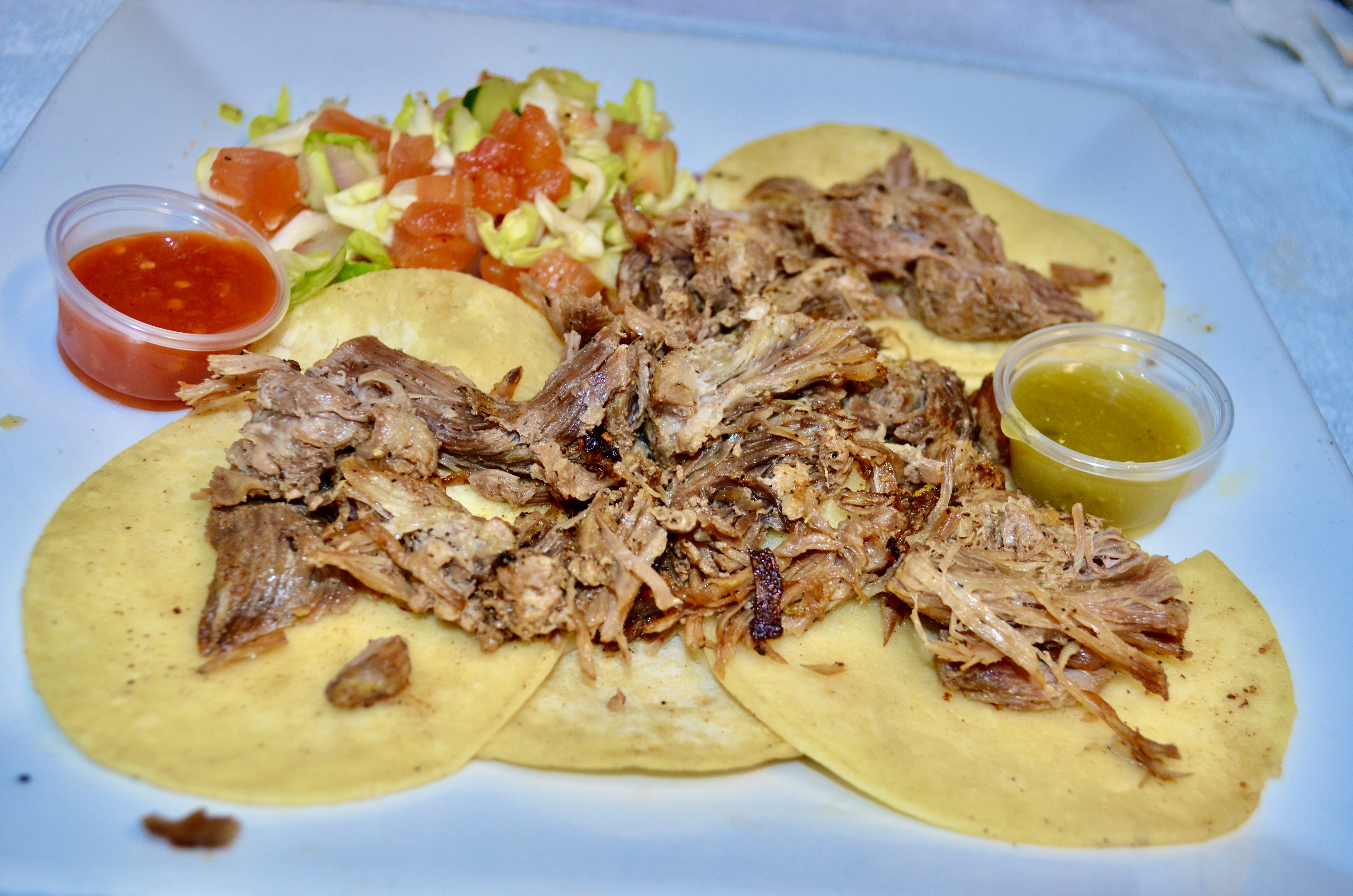Order Tacos de Carnitas food online from El Amigo store, Golden on bringmethat.com