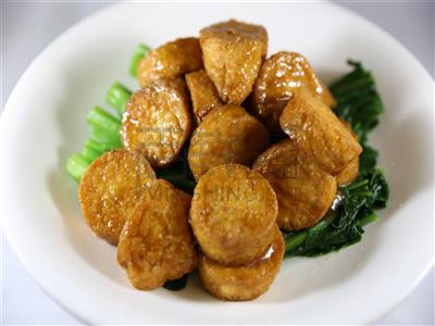 Order Dried Scallops and Japanese Tofu with Golden Mushroom food online from Minghin Cuisine - Naperville store, Naperville on bringmethat.com