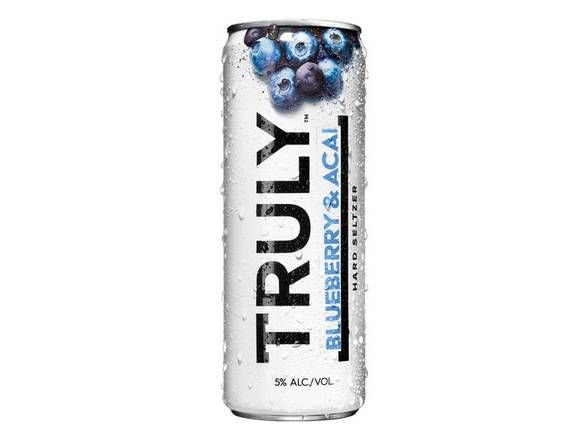 Order TRULY Hard Seltzer Blueberry & Acai, Spiked & Sparkling Water - 6x 12oz Cans food online from Kirby Food & Liquor store, Champaign on bringmethat.com