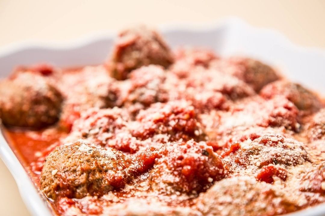 Order Meatball In Marinara Sauce Catering - Half Pan (25 Pieces) food online from Tony Roni store, Bala Cynwyd on bringmethat.com