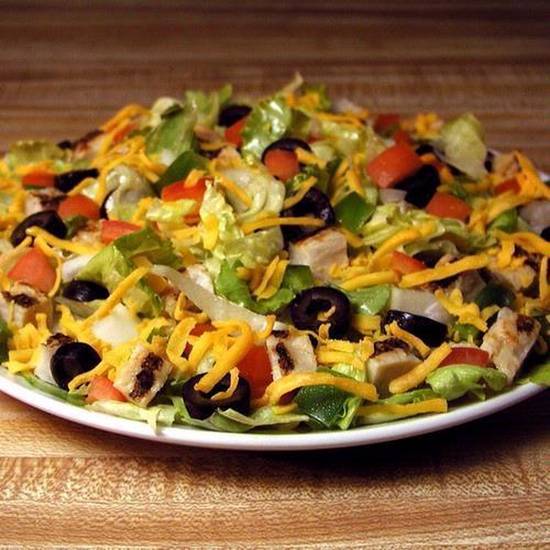 Order Chicken Fajita Salad (Half) food online from Mrjims.Pizza store, Brookland on bringmethat.com