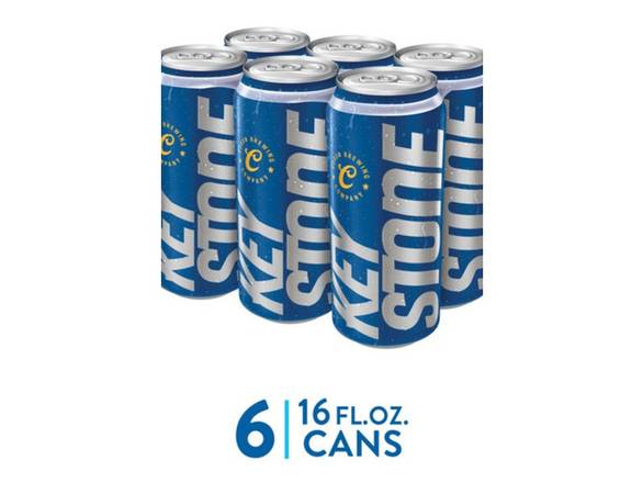 Order Keystone Light American Lager Beer - 6x 16oz Cans food online from American Spirits Beverage Co store, Dallas on bringmethat.com