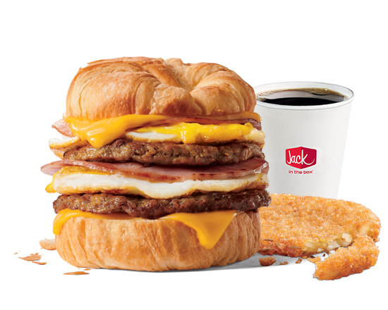 Order Stacked Croissant Combo food online from Jack In The Box store, Torrance on bringmethat.com