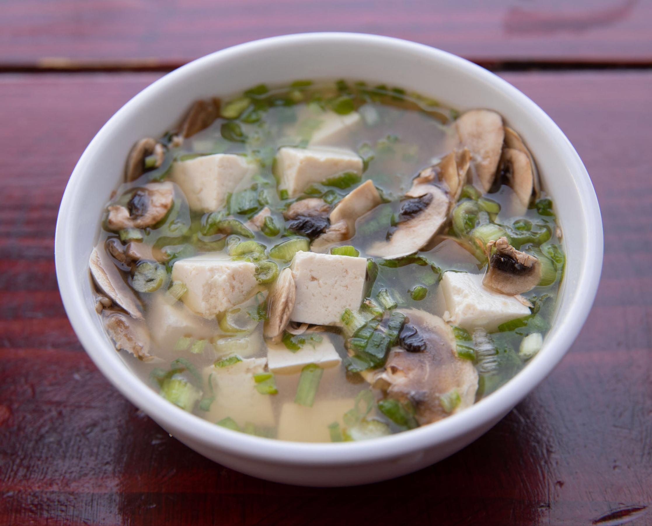 Order Miso Soup food online from Meshuga 4 Sushi - W. Pico Blvd. store, Los Angeles on bringmethat.com