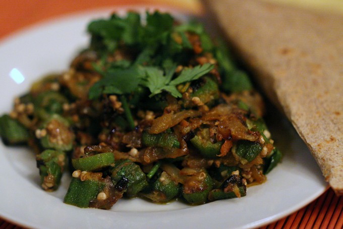 Order Bhindi Masala food online from India's Grill store, Los Angeles on bringmethat.com