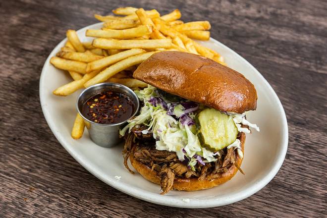 Order Carolina Pulled Pork Sandwich food online from Wood Ranch Bbq & Grill store, Irvine on bringmethat.com