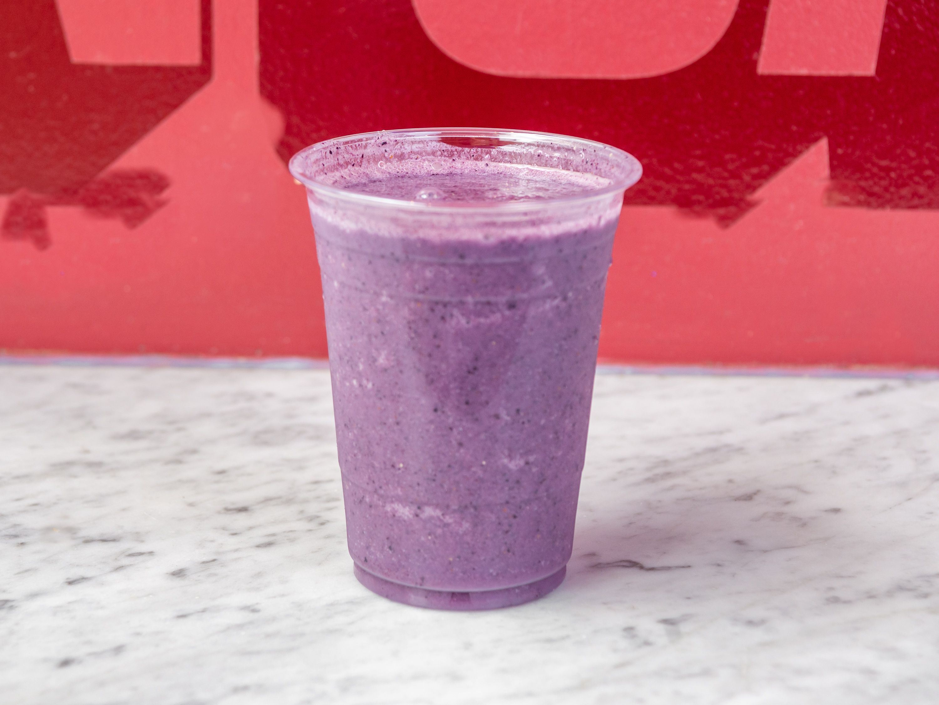 Order S3. Blueberry and Banana with Almond Milk Smoothie food online from Cusp, Crepe And Espresso Bar store, Kings on bringmethat.com