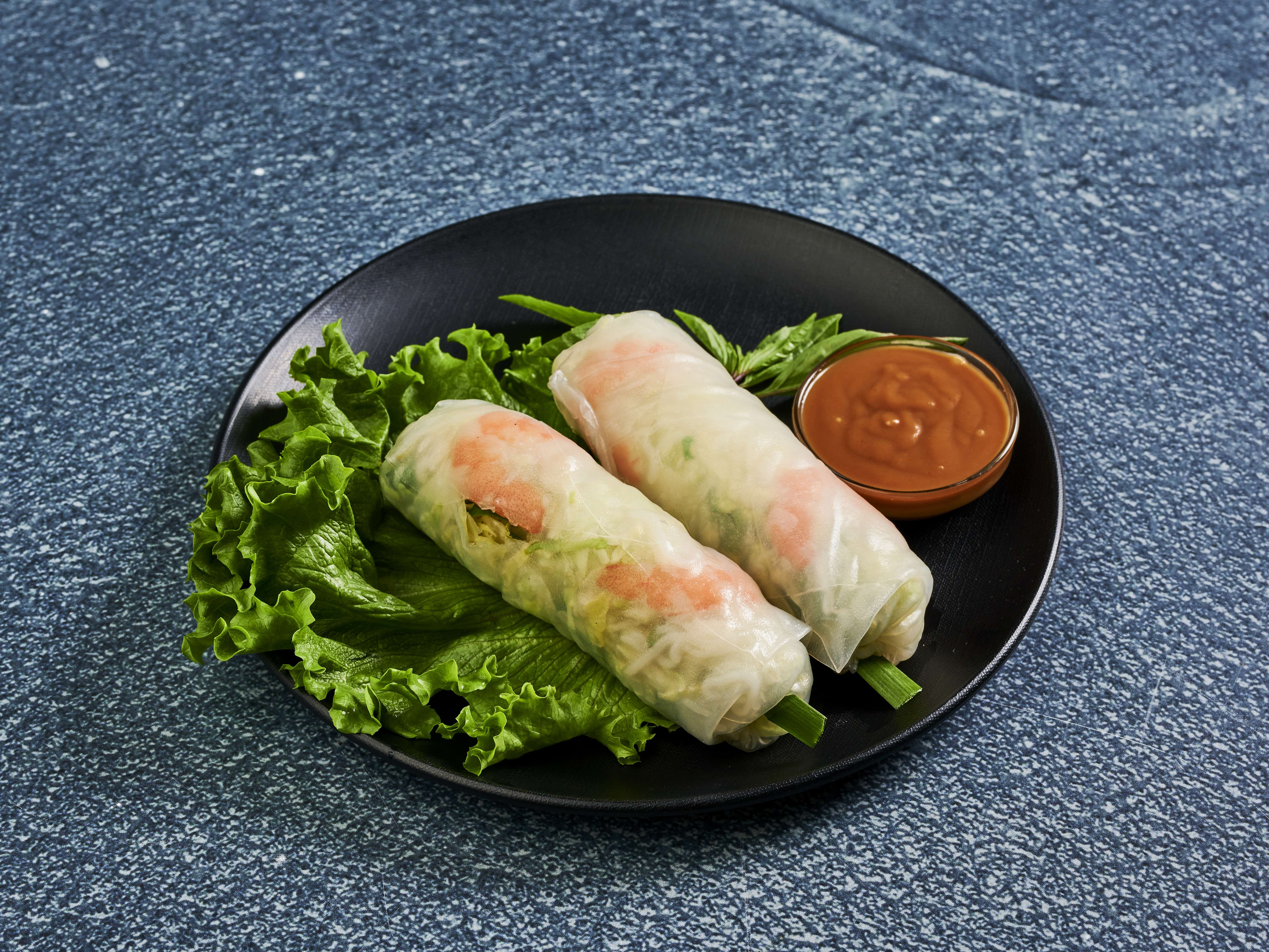 Order 1. Goi Cuon Spring Rolls food online from Miss Saigon store, San Francisco on bringmethat.com