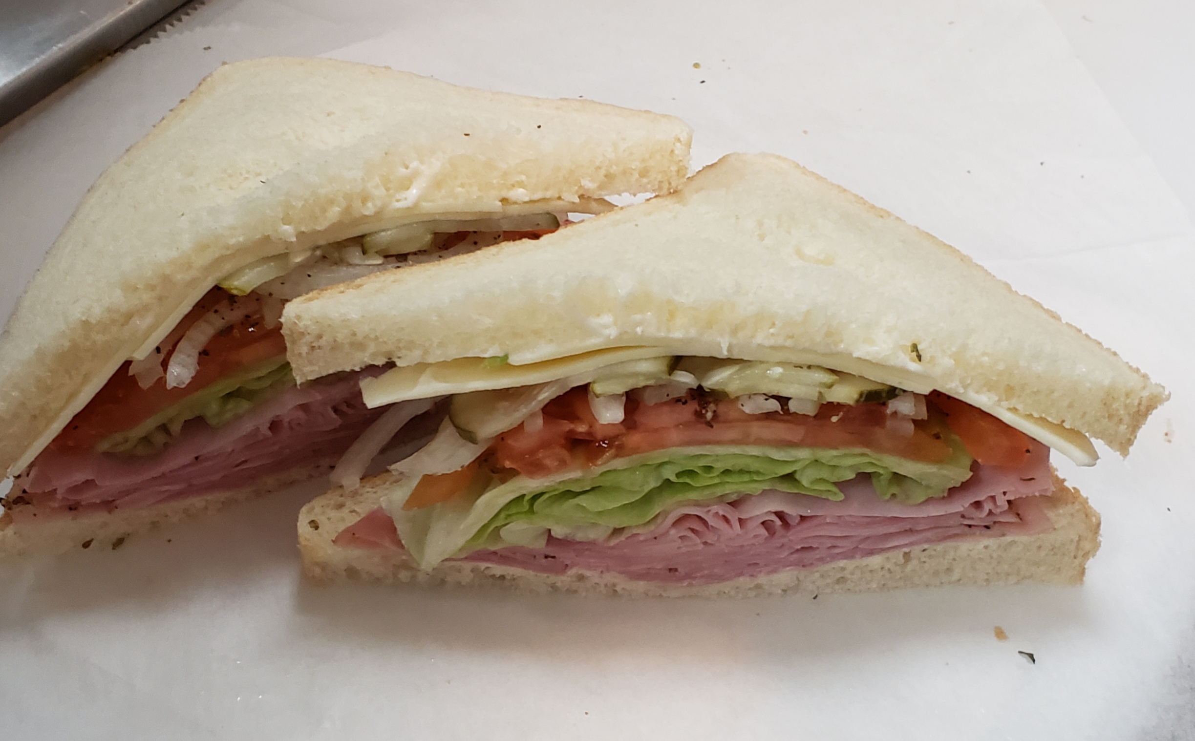 Order Ham & Cheese sandwich food online from Knj Convenience Store& Deli store, Melrose Park on bringmethat.com