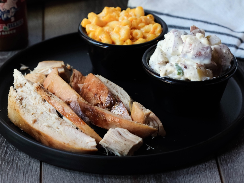 Order Smoked Turkey Breast Plate food online from Red Hot & Blue store, North Richland Hills on bringmethat.com