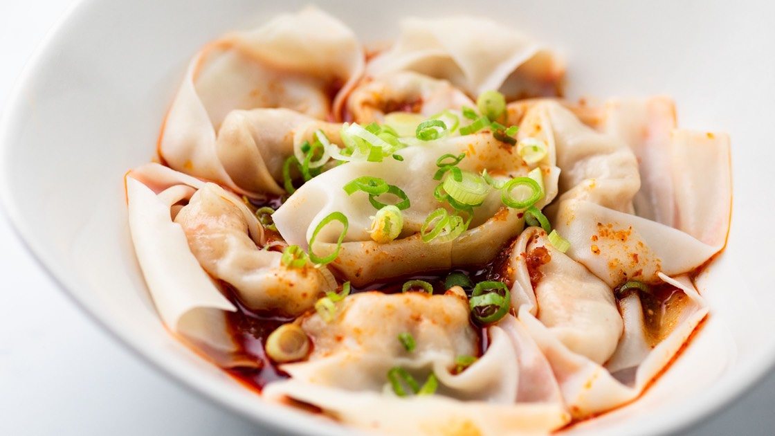 Order Wonton with Spicy Sauce 紅油抄手 food online from Bao Dumplings & Bao Tea 寶餃寶茶 store, Hazlet on bringmethat.com