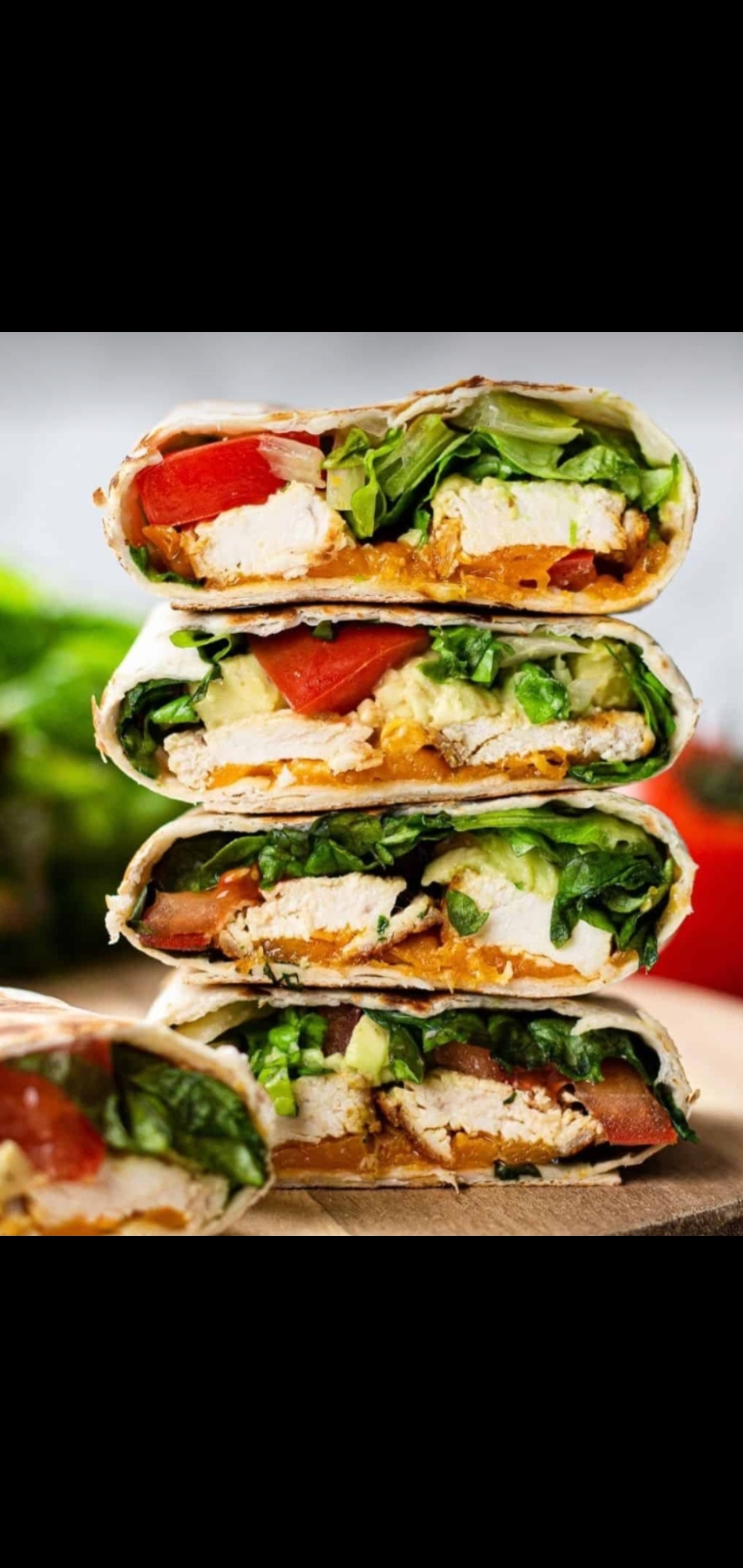 Order Healthy Wrap (grilled chicken avocado roasted peppers spinach & your favorite cheese)  food online from American Gourmet Foods Deli store, New York on bringmethat.com