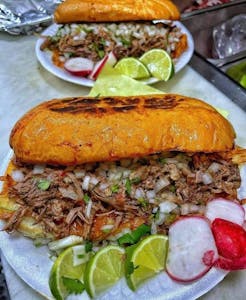 Order Birria Torta food online from Que Tal Pollo store, Independence on bringmethat.com