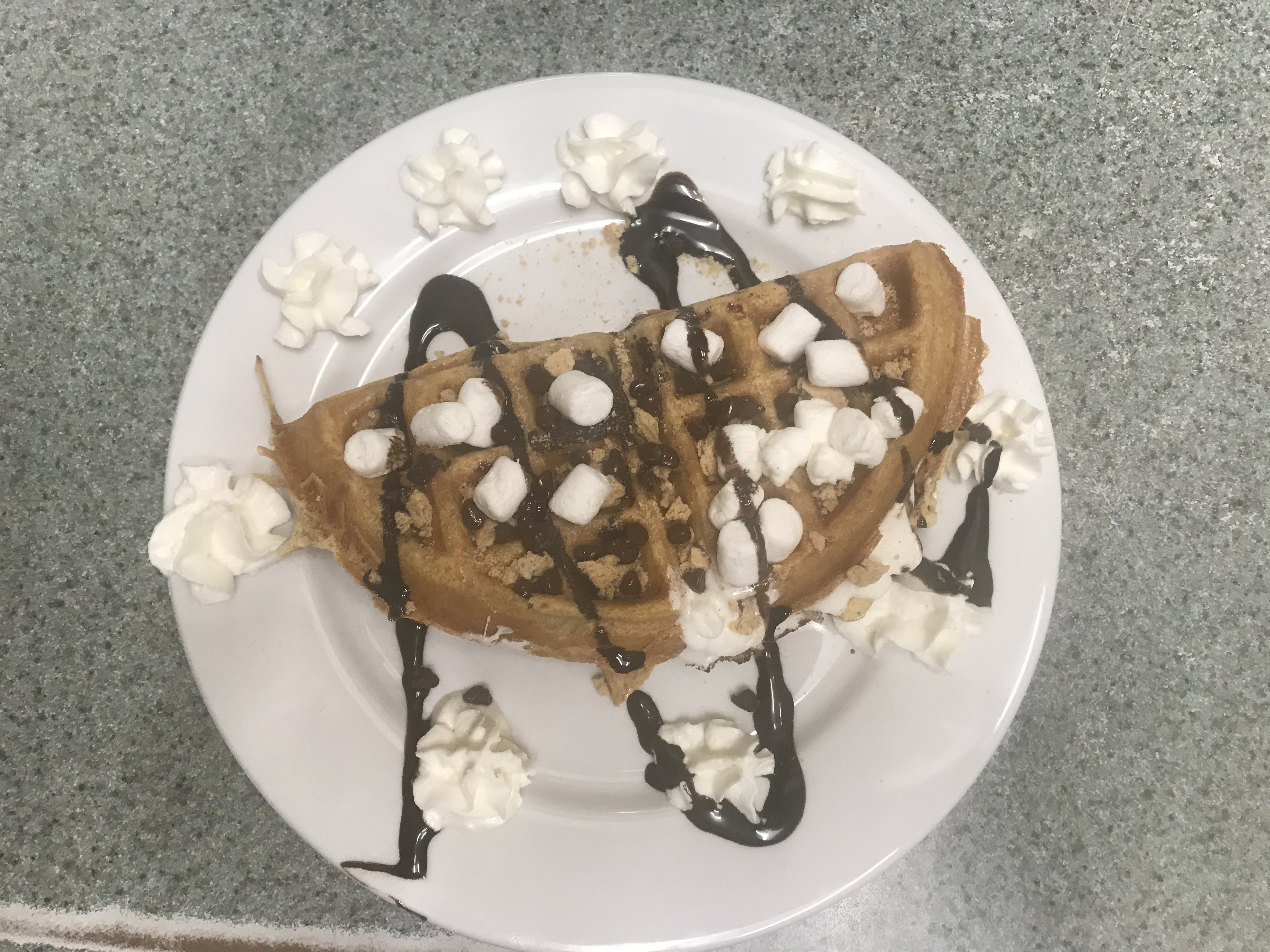 Order S'mores Waffle food online from Granite Street Cafe store, Quincy on bringmethat.com