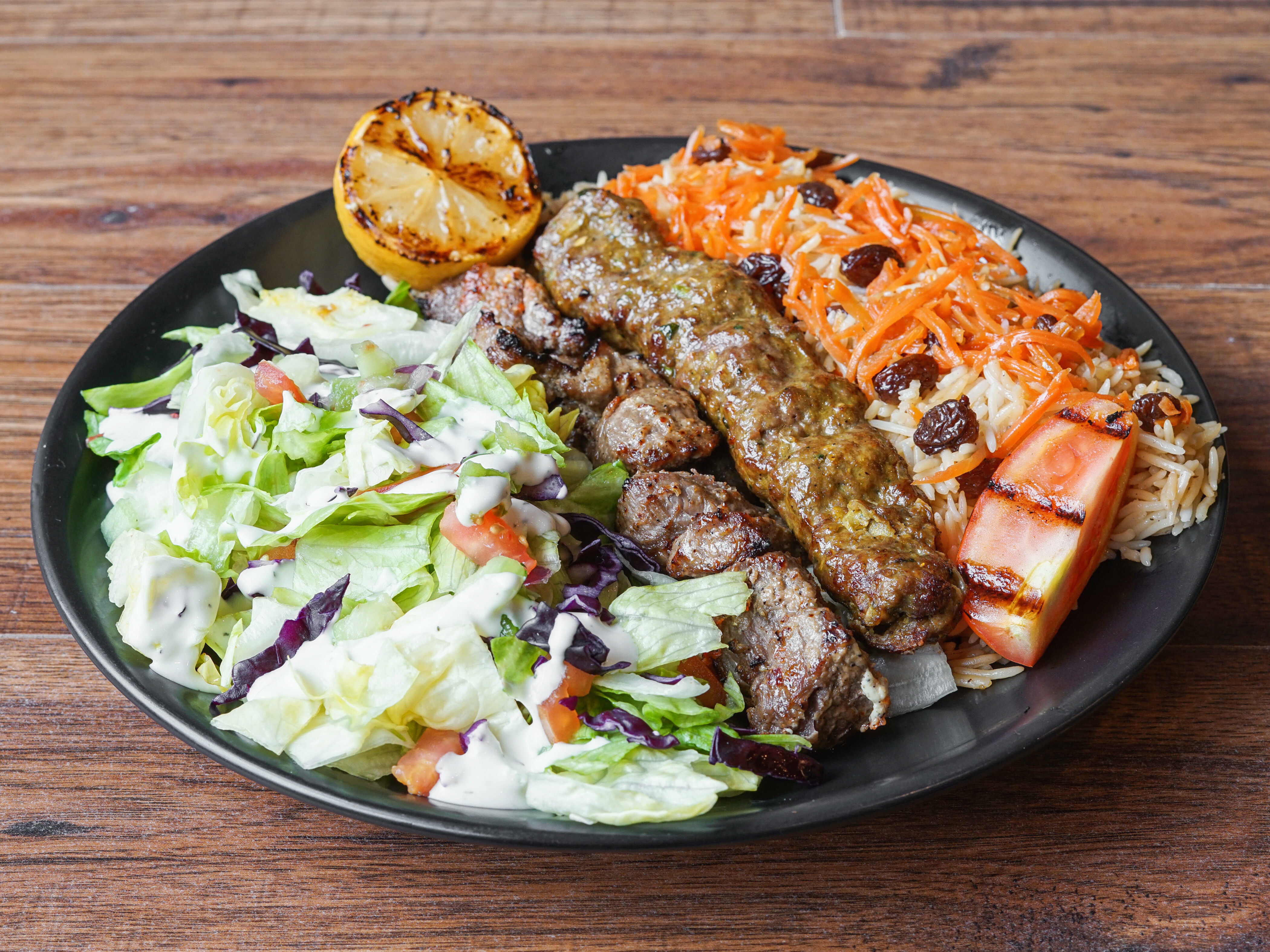 Order Lamb and Kofta Combo food online from The Kabul Fresh Grill store, Baltimore on bringmethat.com