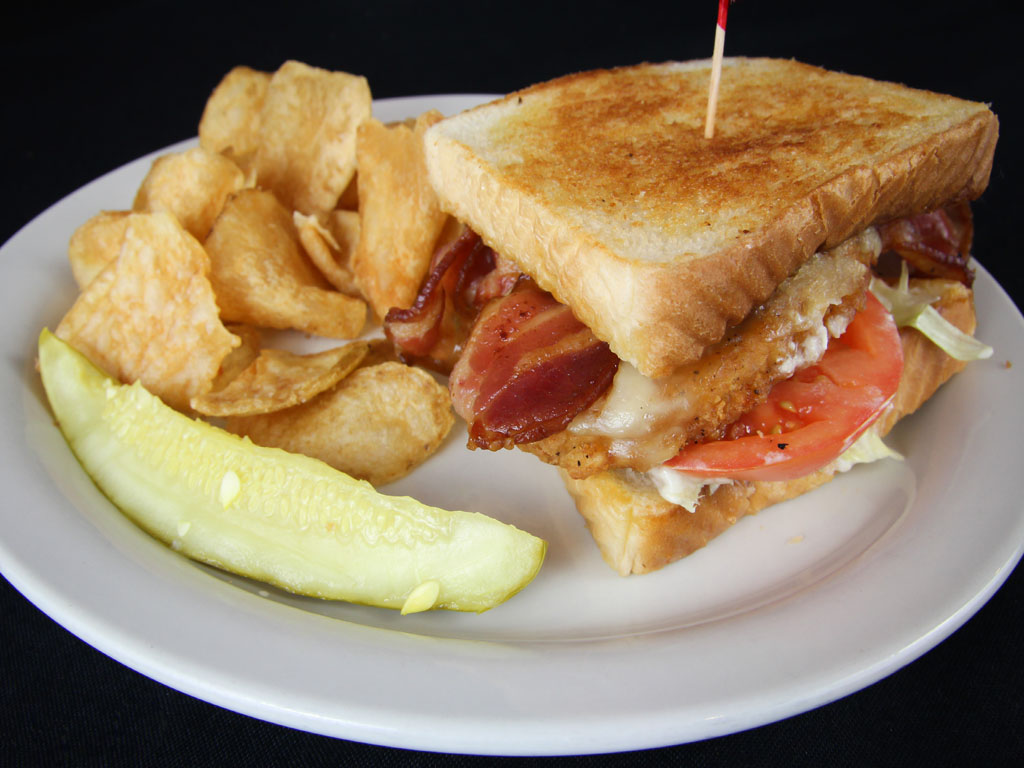 Order Chicken Club Sandwich food online from The Thurman Cafe store, Columbus on bringmethat.com