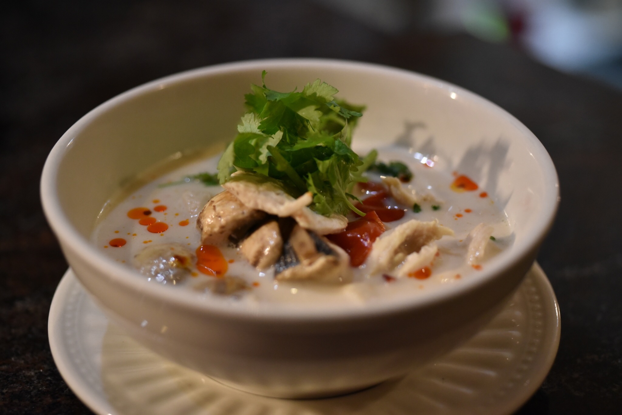 Order Tom Kha Soup food online from Kiinimm Thai Restaurant store, Rockville on bringmethat.com