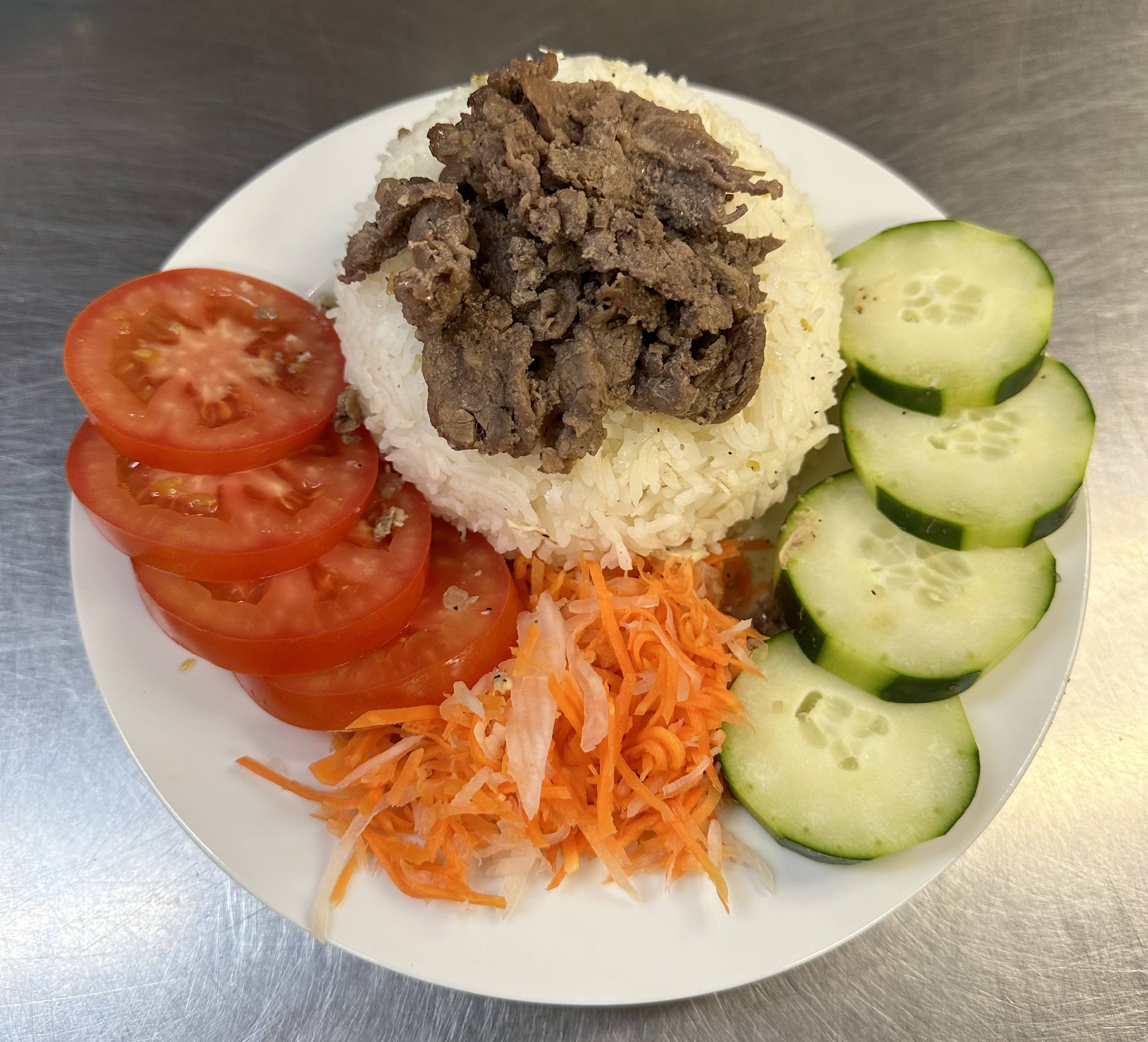 Order Lemongrass Beef over Rice food online from Bubble Shack store, Wilmington on bringmethat.com