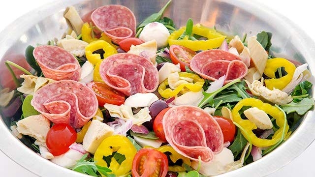 Order antipasto salad food online from Make Pizza+Salad store, San Diego on bringmethat.com