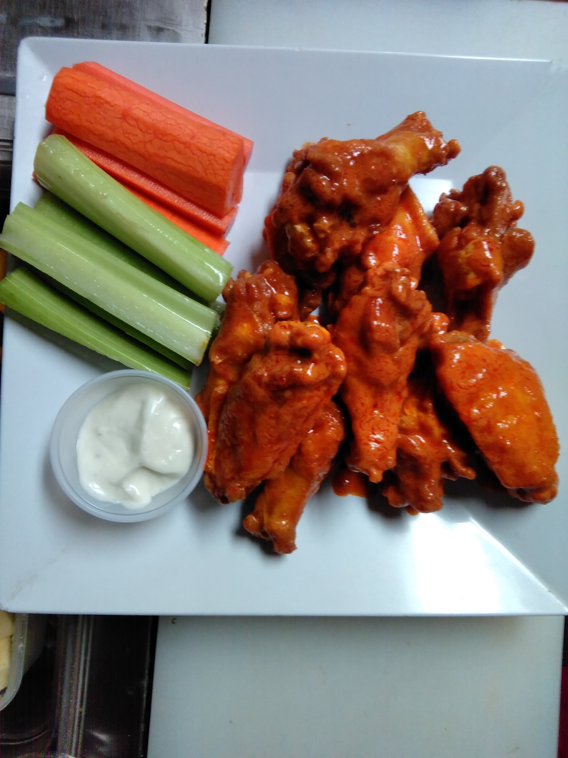 Order Special Combo 8PC Buffalo Chicken Wings   Medium or Hot Sauce with ,Blue Cheese or, Ranch dresing , and Small fries on the side , food online from Taste of Italy Pizza store, Corona on bringmethat.com