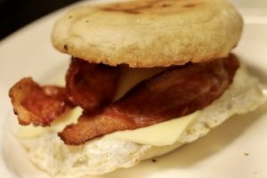 Order Bacon, 2 Eggs and Cheese Sandwich food online from The Mystic Diner & Restaurant store, Stonington on bringmethat.com