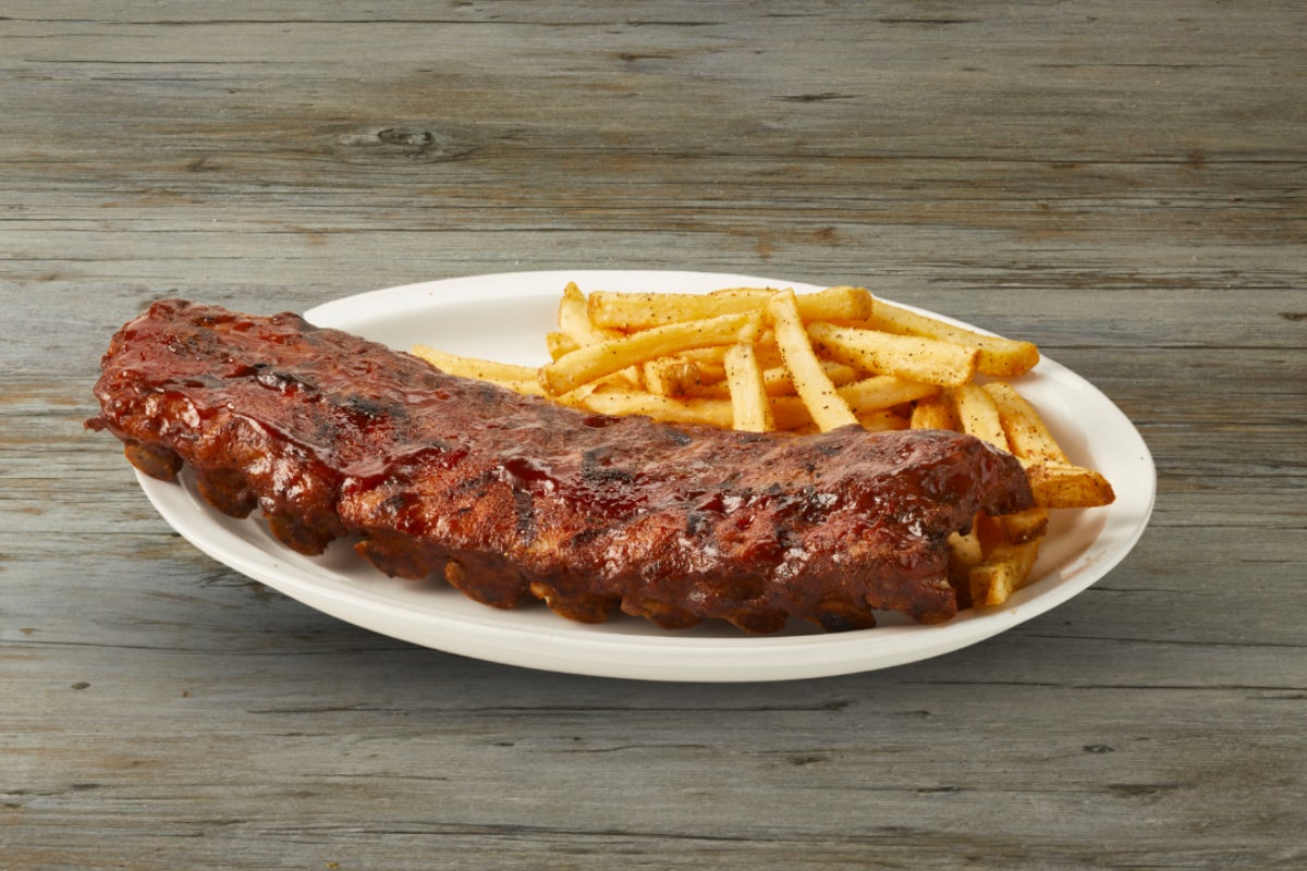 Order BARBEQUE BABY BACK RIBS- FULL RACK food online from Miller Ale House store, Schaumburg on bringmethat.com
