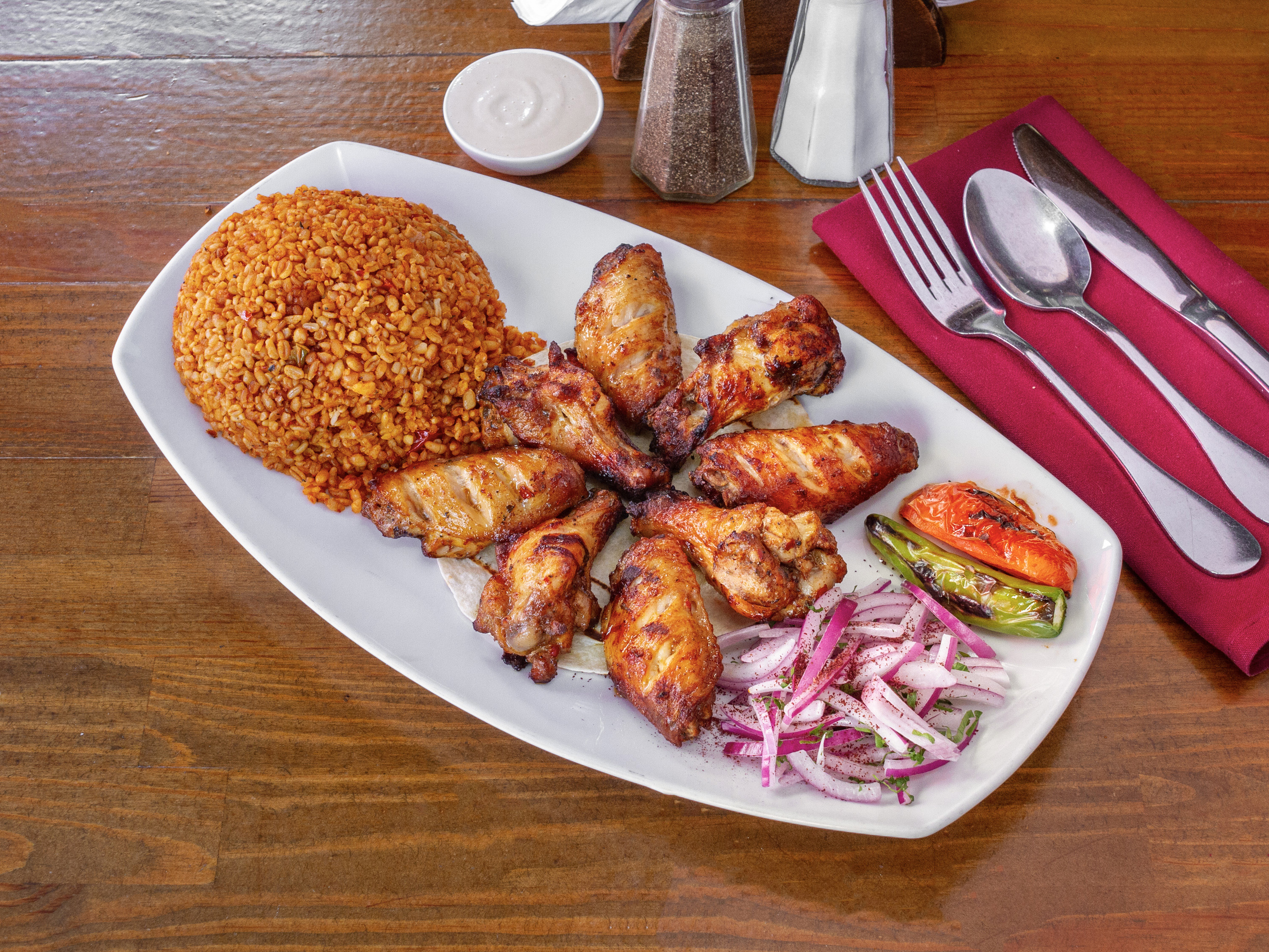 Order Grilled Chicken Wings food online from Marmaris Cafe store, Edgewater on bringmethat.com