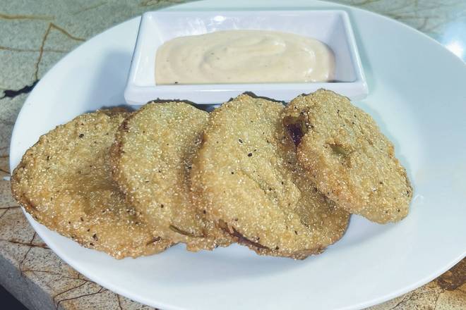 Order Fried Green Tomatoes food online from Aye Tea Elle : Elevated Tapas store, College Park on bringmethat.com