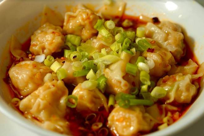 Order SHRIMP WONTON WITH CHILI SAUCE (10PCS) 红油抄手 food online from China One Express store, Overland Park on bringmethat.com