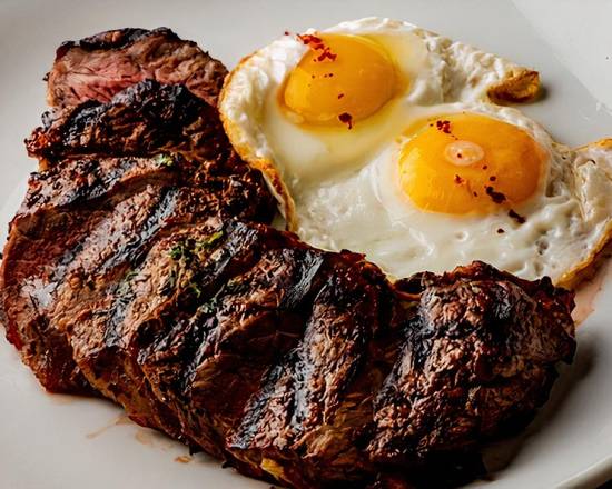 Order Pork Steak & Eggs food online from Breakfast At Tia store, Hemet on bringmethat.com
