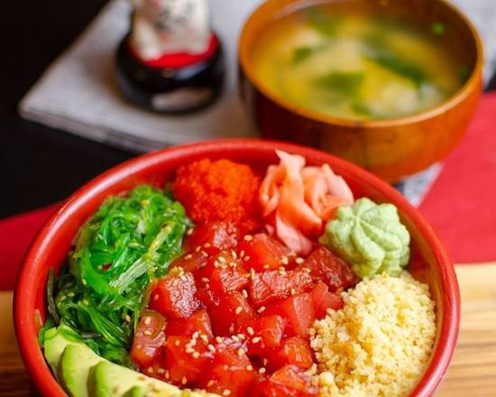 Order Tuna bowl with poke sauce food online from Osaka sushi express & fresh fruit smoothies store, Chicago on bringmethat.com